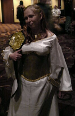 Tatiyana "Anya" Pyotrevna with the Brujah Belt at Midwinter 2012 after the Moloch fight.