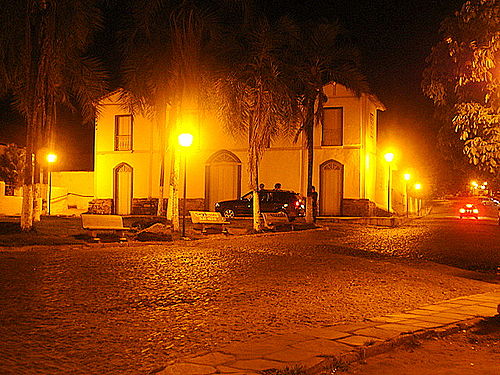 Pirenópolis - Nocturnal view, historical center - Mother Church Our Lady of Rosary Pirenópolis - Vista noturna, centro histórico - Igreja Matriz Nossa Senhora do Rosário
