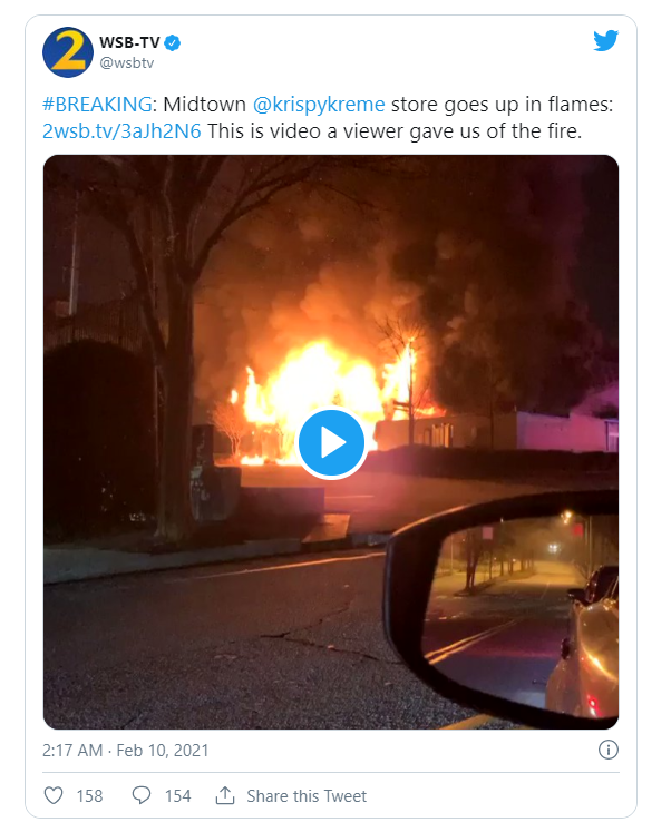 Shaquille O'Neal's historic Krispy Kreme doughnuts store burned down